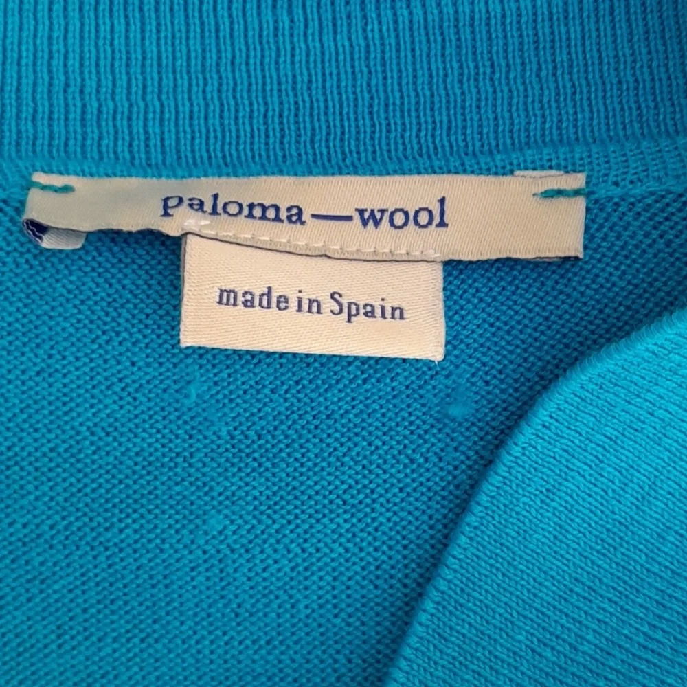 Paloma Wool Bright Turquoise Zip-Neck Pullover - Picture 6 of 10